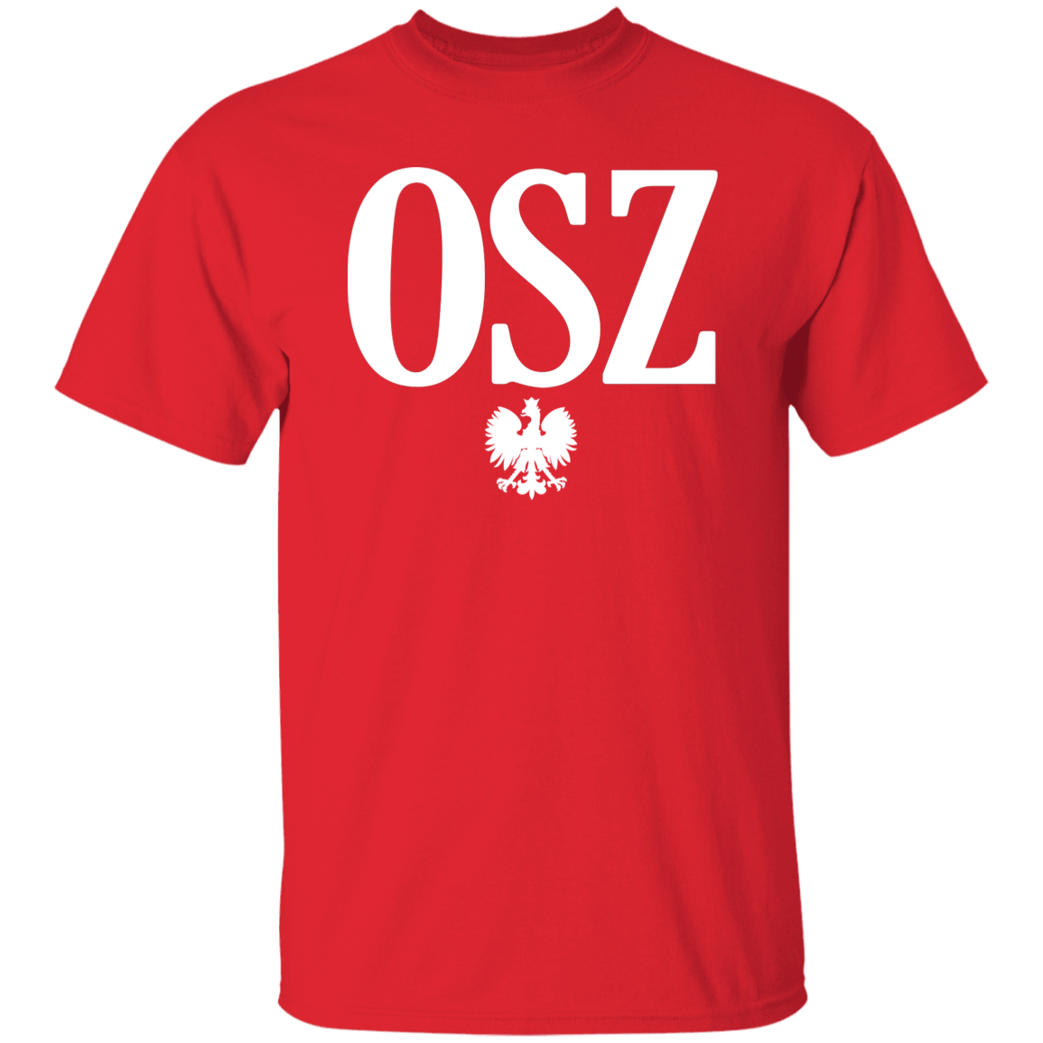 OSZ Polish Surname Ending Apparel CustomCat G500 5.3 oz. T-Shirt Red S