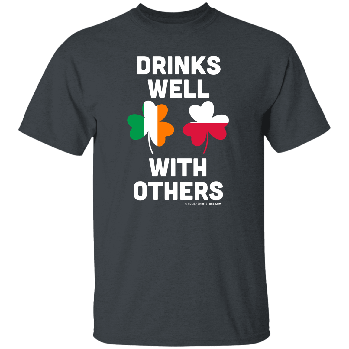 Drinks Well With Others Apparel CustomCat G500 5.3 oz. T-Shirt Dark Heather S