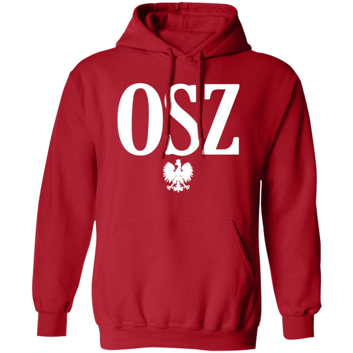 OSZ Polish Surname Ending Apparel CustomCat G185 Pullover Hoodie Red S