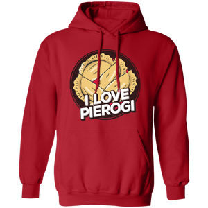 I Love Pierogi - G185 Pullover Hoodie / Red / S - Polish Shirt Store