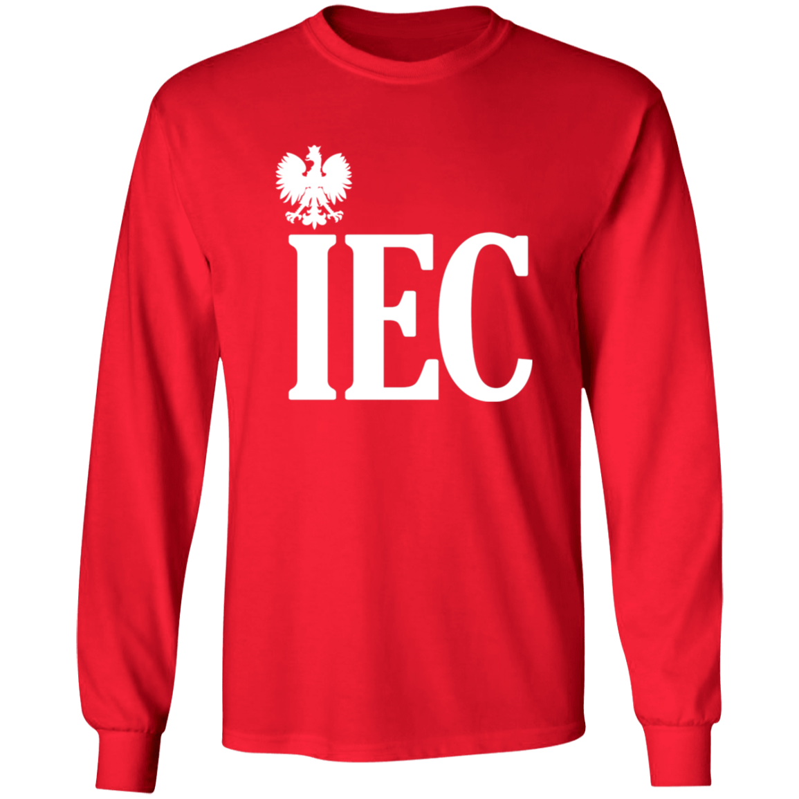 IEC Polish Surname Ending Apparel CustomCat G240 LS Ultra Cotton T-Shirt Red S