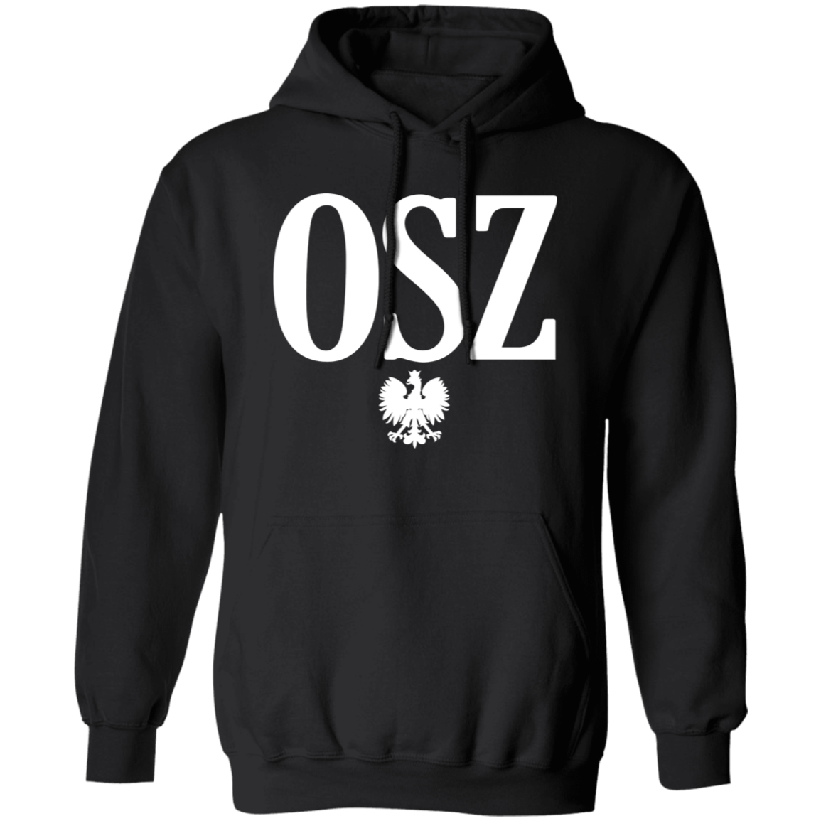 OSZ Polish Surname Ending Apparel CustomCat G185 Pullover Hoodie Black S