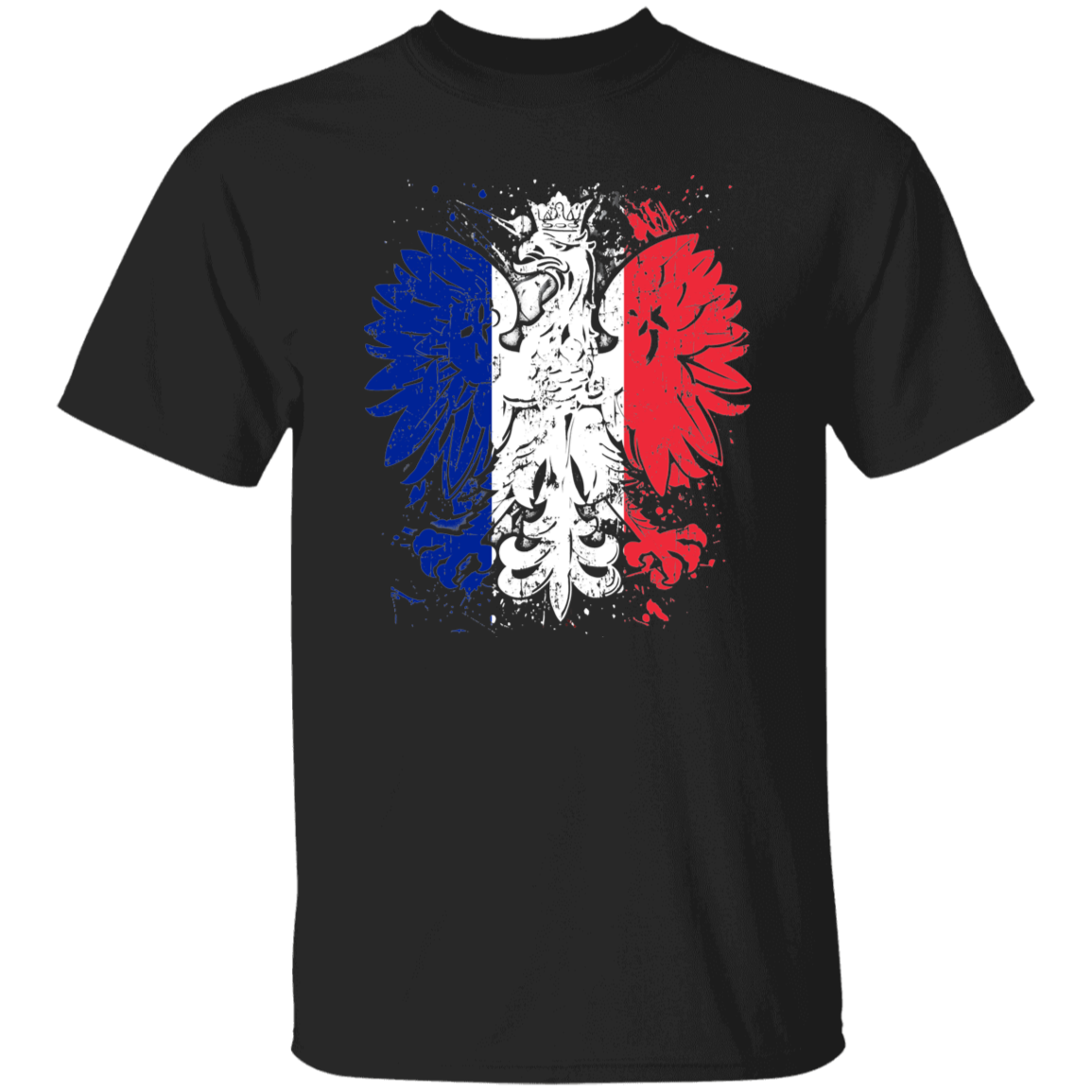 Polish French Heritage T-Shirts CustomCat Black S 