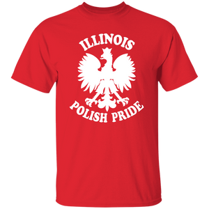 Illinois Polish Pride - G500 5.3 oz. T-Shirt / Red / S - Polish Shirt Store