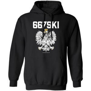 667SKI - G185 Pullover Hoodie / Black / S - Polish Shirt Store