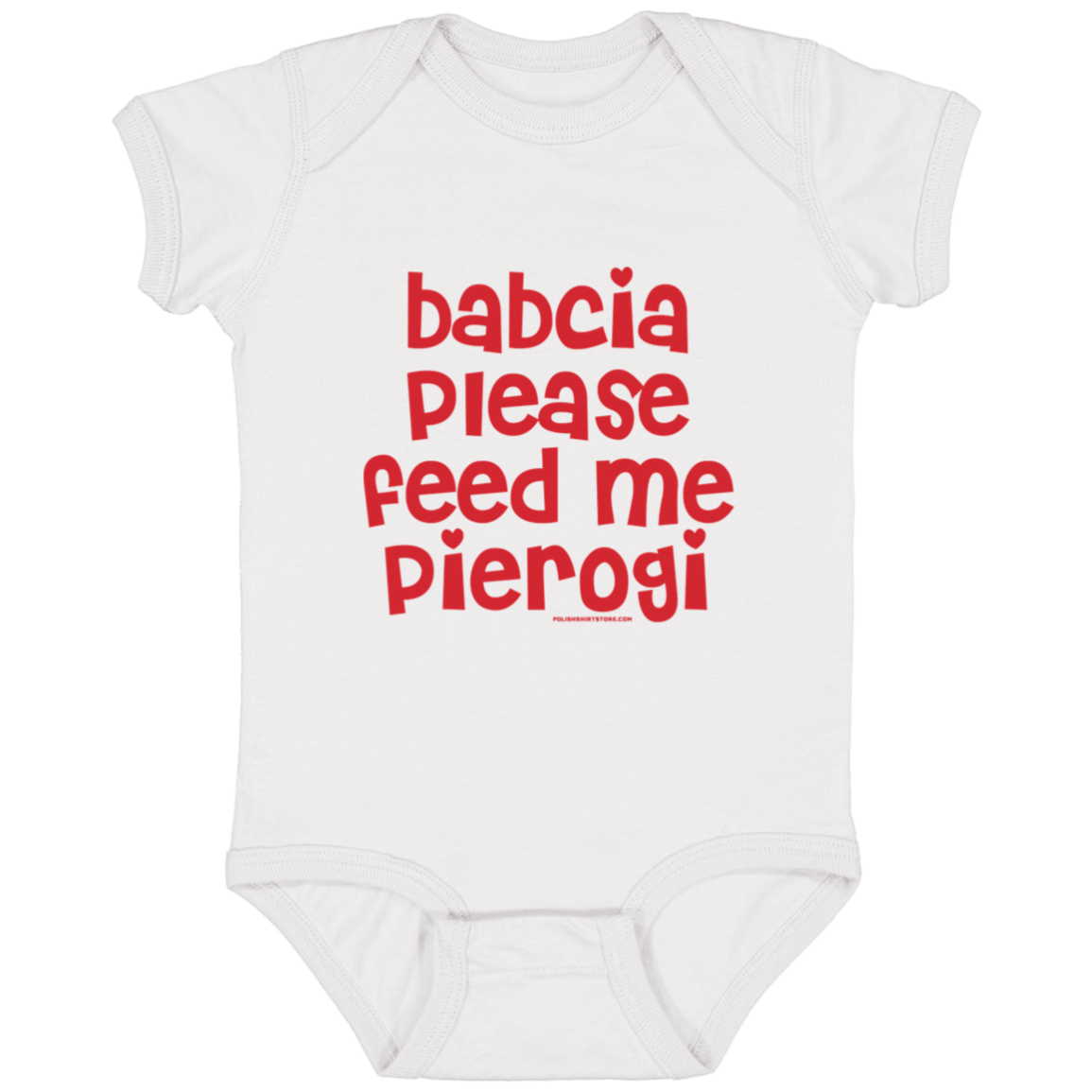 Babcia Please Feed Me Pierogi Infant Bodysuit Baby CustomCat White Newborn 