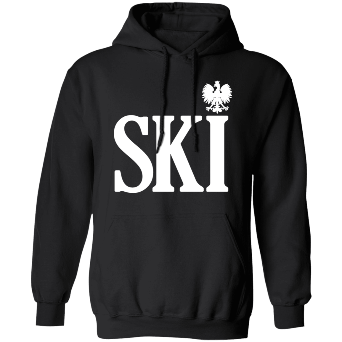 SKI Polish Surname Ending Apparel CustomCat G185 Pullover Hoodie Black S