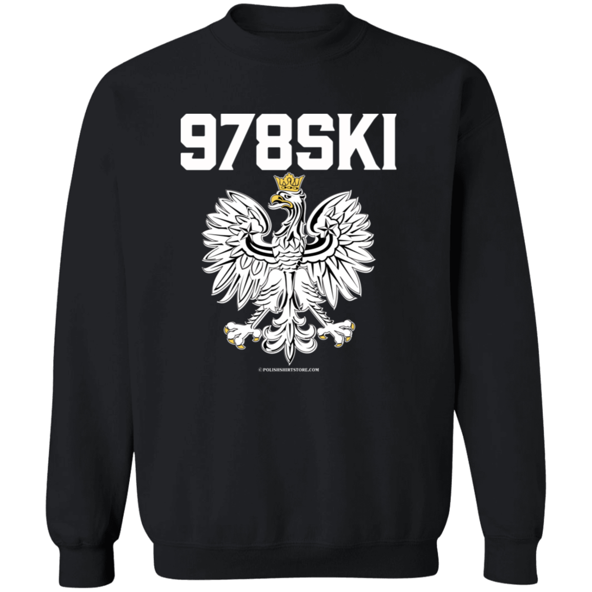 978SKI Apparel CustomCat G180 Crewneck Pullover Sweatshirt Black S