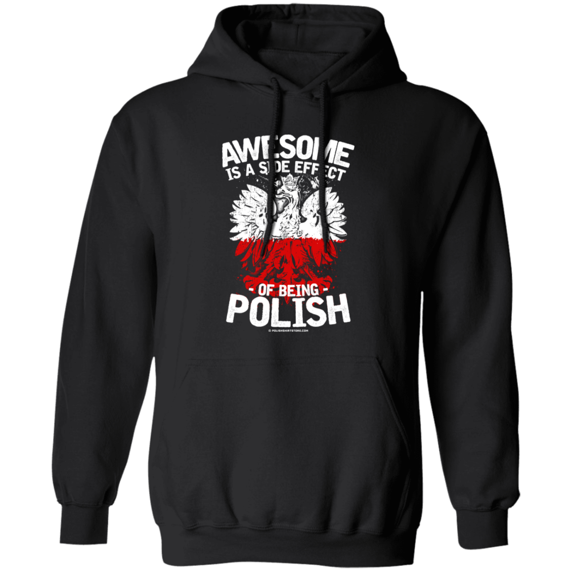 Awesome Is A Side Effect Of Being Polish Apparel CustomCat G185 Pullover Hoodie Black S