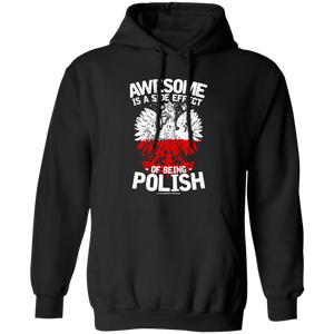 Awesome Is A Side Effect Of Being Polish - G185 Pullover Hoodie / Black / S - Polish Shirt Store