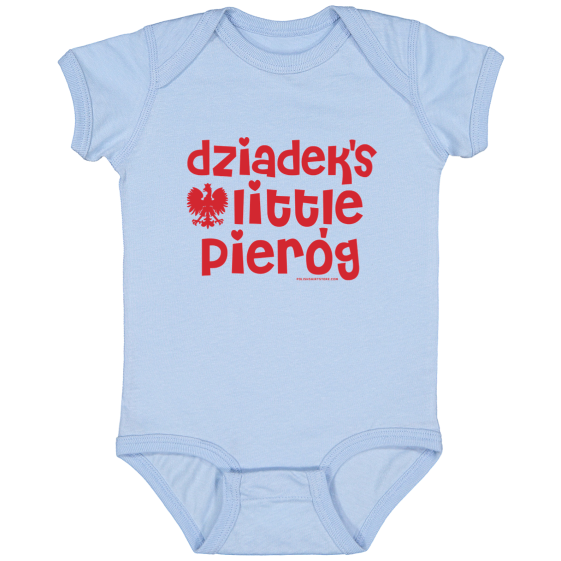 Dziadek's Little Pierogi Infant Bodysuit Baby CustomCat Light Blue Newborn 