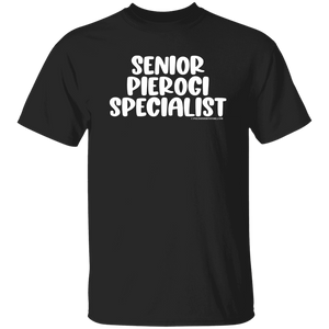 Senior Pierogi Specialist - G500 5.3 oz. T-Shirt / Black / S - Polish Shirt Store