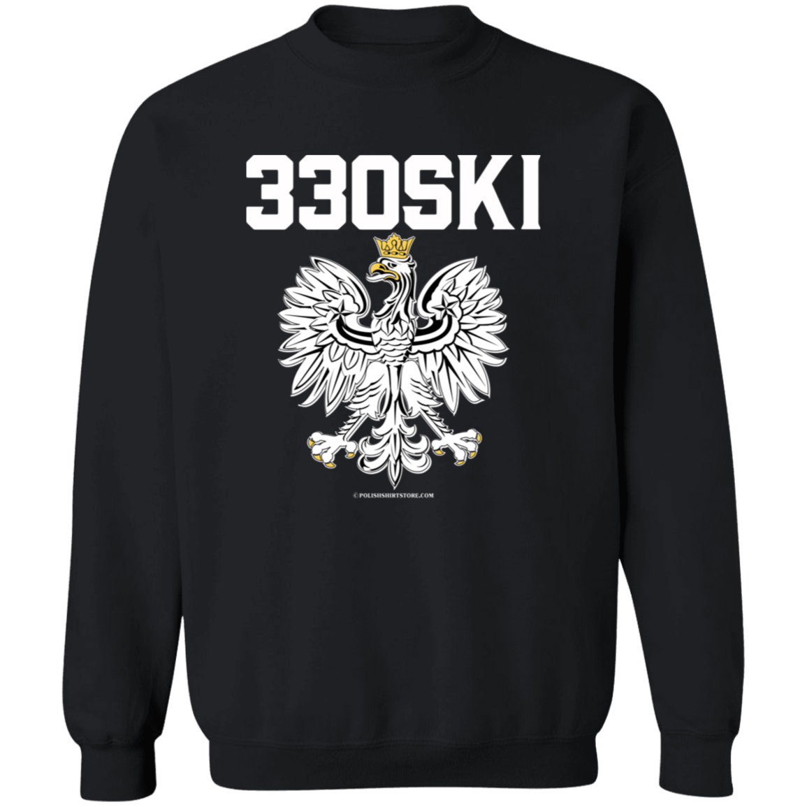 330SKI Apparel CustomCat G180 Crewneck Pullover Sweatshirt Black S