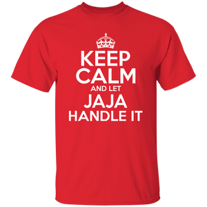 Keep Calm And Let Jaja Handle It - G500 5.3 oz. T-Shirt / Red / S - Polish Shirt Store