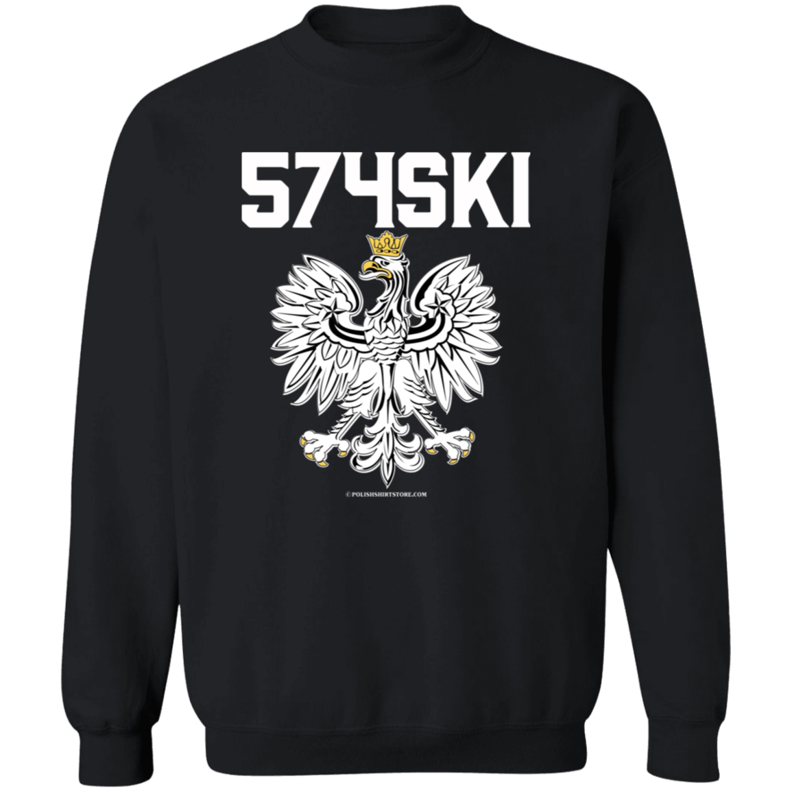 574SKI Apparel CustomCat G180 Crewneck Pullover Sweatshirt Black S