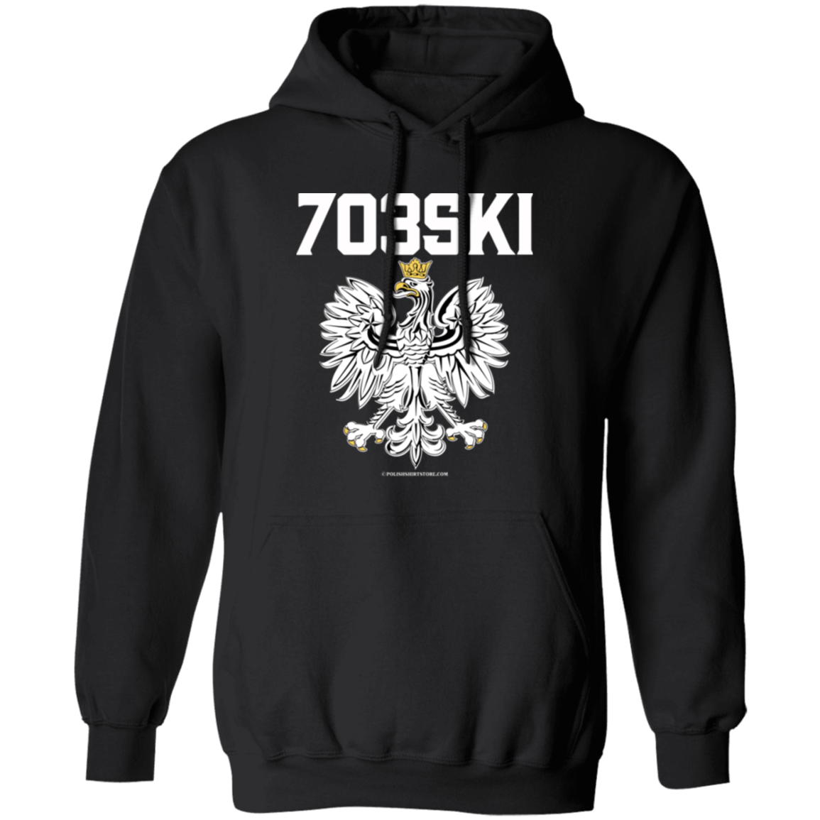 703ski Apparel CustomCat G185 Pullover Hoodie Black S