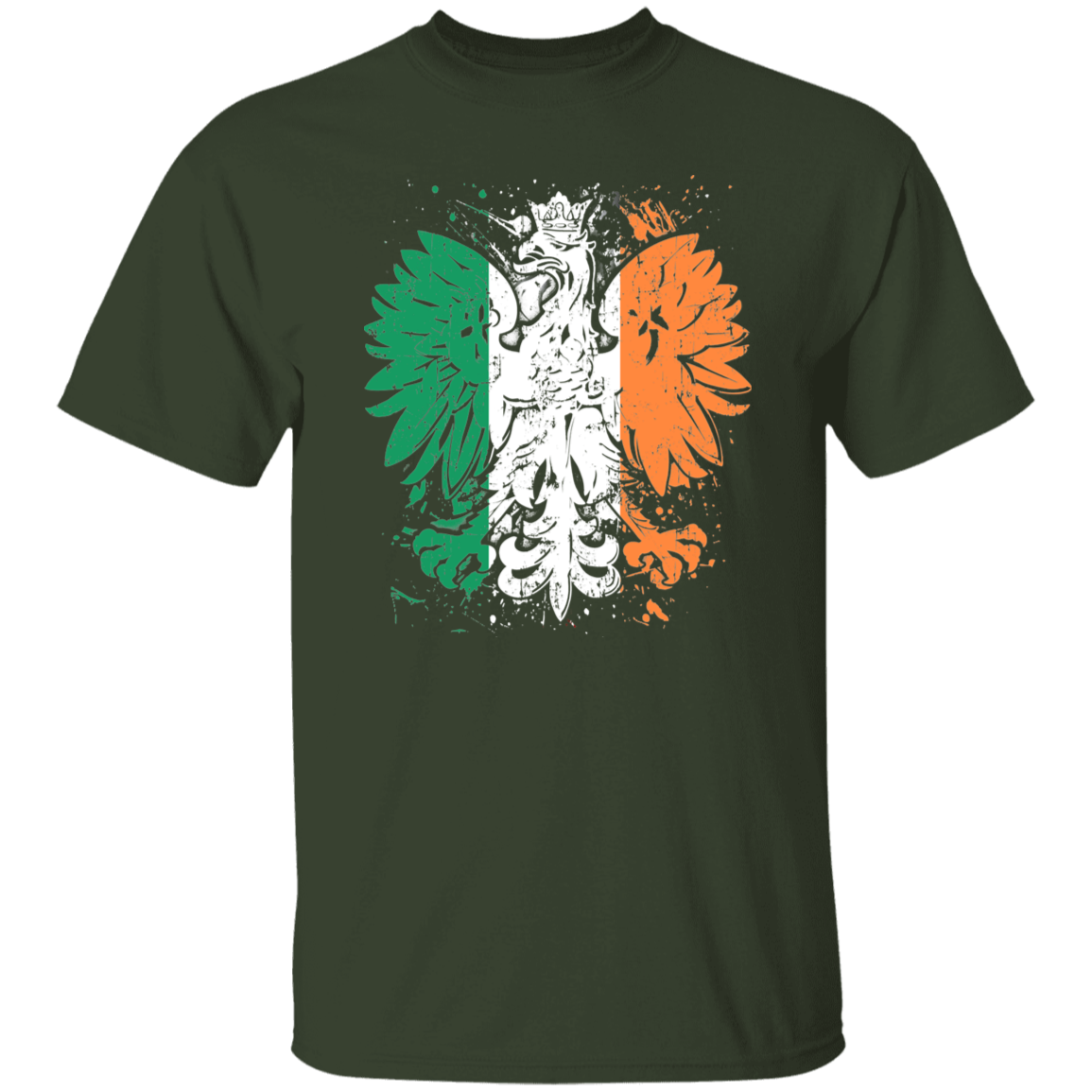 Polish Irish Heritage T-Shirts CustomCat Forest S 