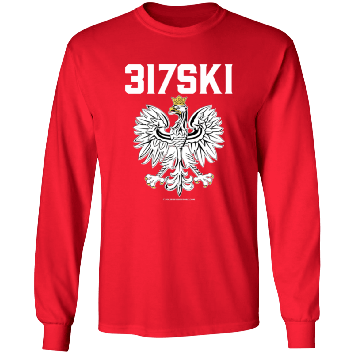 317SKI Apparel CustomCat G240 LS Ultra Cotton T-Shirt Red S