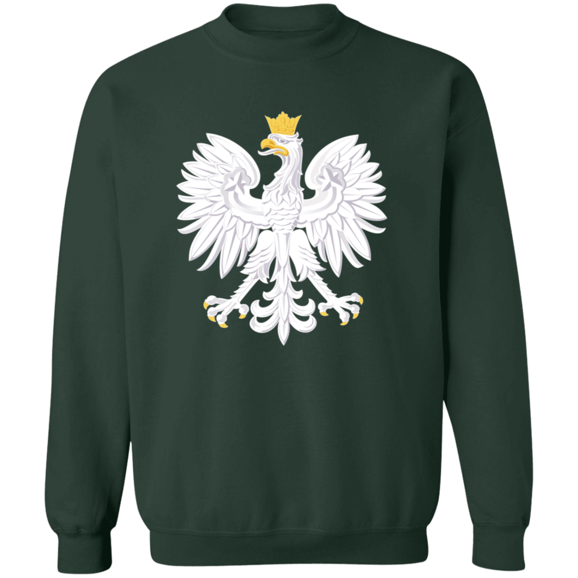 Polish Eagle Sweatshirt Sweatshirts CustomCat Forest Green S 