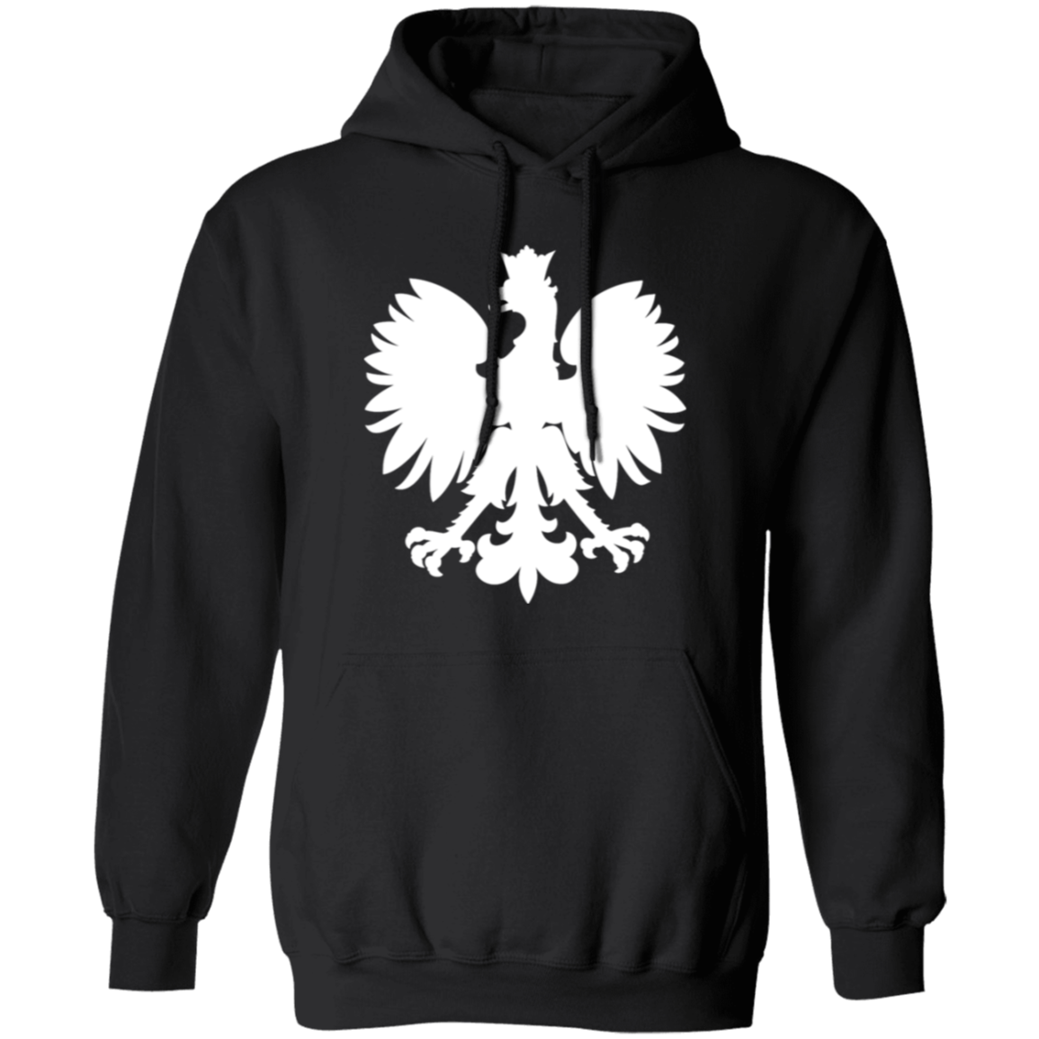 Polish White Eagle Apparel CustomCat G185 Pullover Hoodie Black S