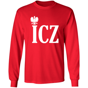 ICZ Polish Surname Ending - G240 LS Ultra Cotton T-Shirt / Red / S - Polish Shirt Store