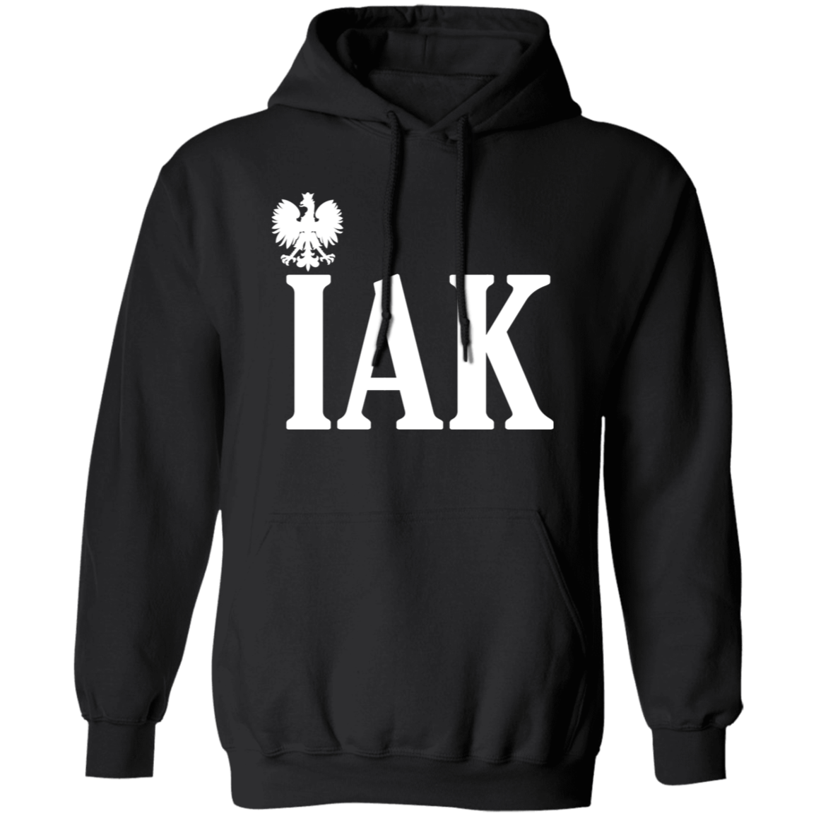 IAK Polish Surname Ending Apparel CustomCat G185 Pullover Hoodie Black S