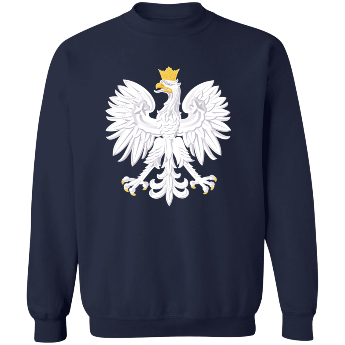 Polish Eagle Sweatshirt Sweatshirts CustomCat Navy S 