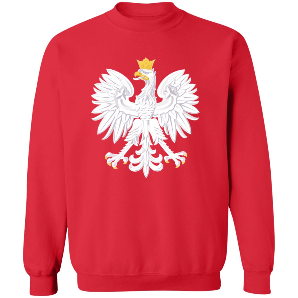 Polish Eagle Sweatshirt Sweatshirts CustomCat Red S 