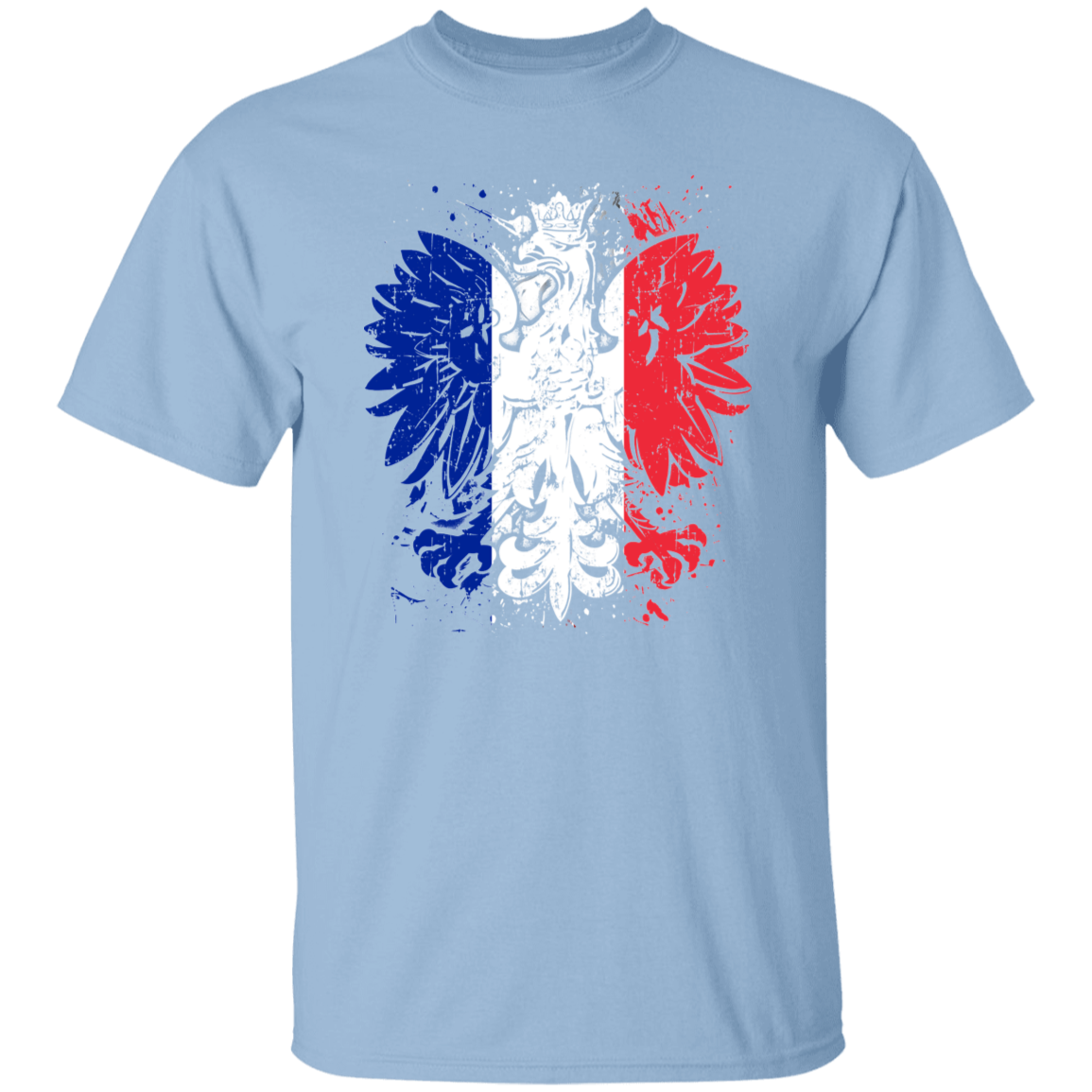 Polish French Heritage T-Shirts CustomCat Light Blue S 
