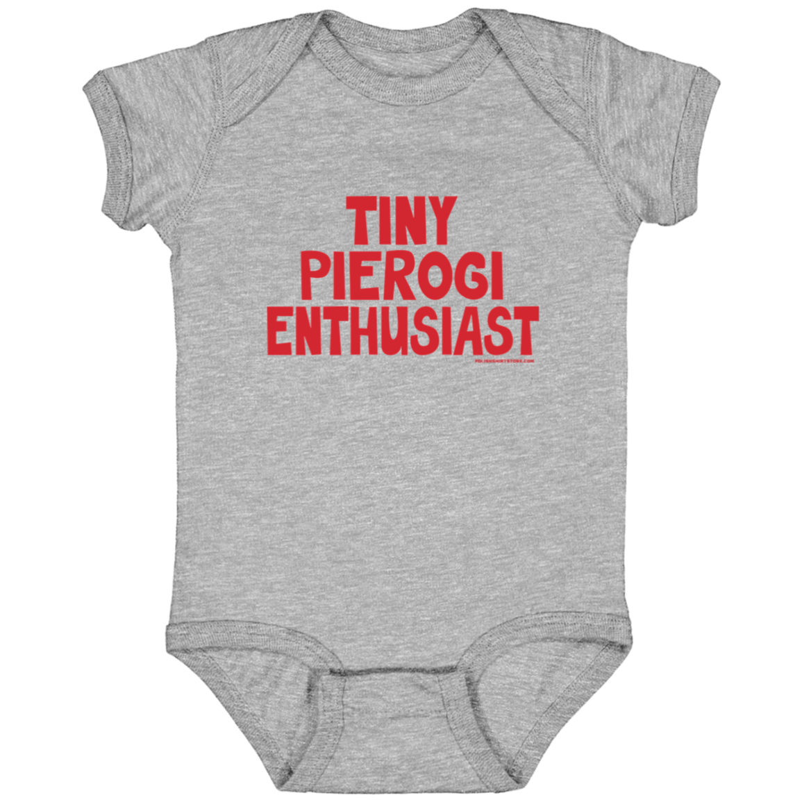 Tiny Pierogi Enthusiast Infant Bodysuit Baby CustomCat Heather Grey Newborn 