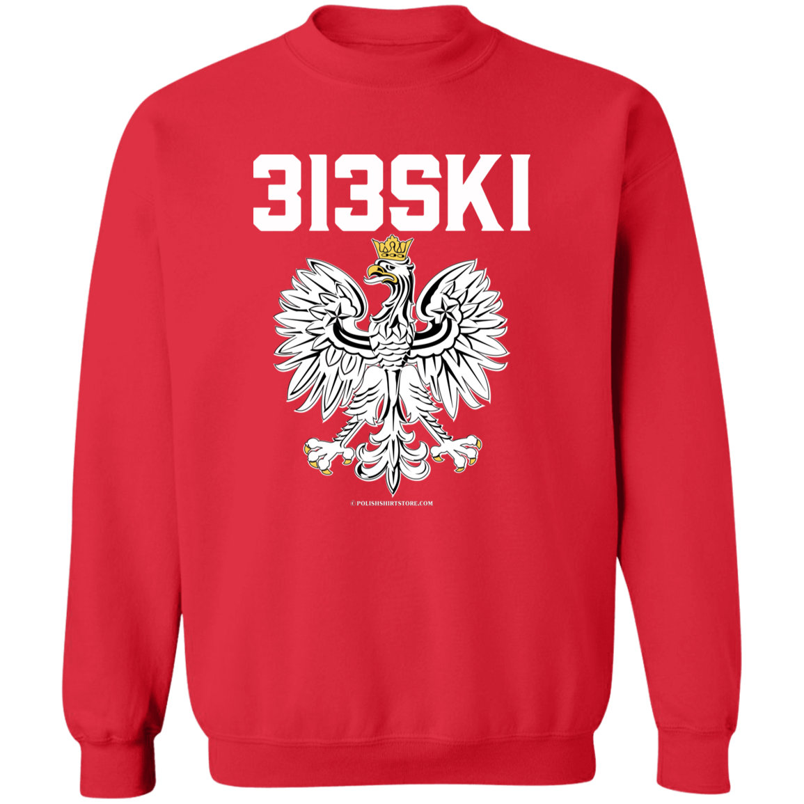 313SKI Apparel CustomCat G180 Crewneck Pullover Sweatshirt Red S