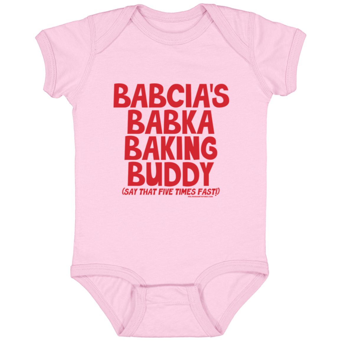 Babcia's Babka Baking Buddy Infant Bodysuit Baby CustomCat Pink Newborn 
