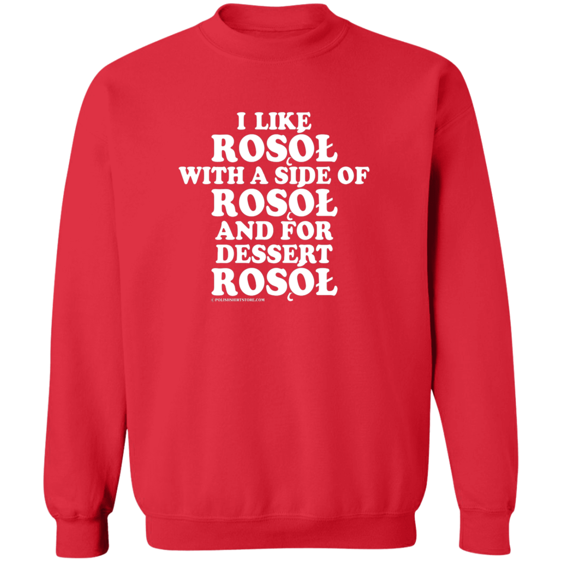 Rosol With A Side Of Rosol Apparel CustomCat G180 Crewneck Pullover Sweatshirt Red S