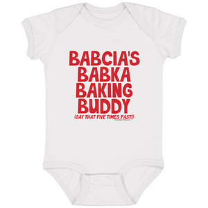 Babcia's Babka Baking Buddy Infant Bodysuit - White / Newborn - Polish Shirt Store