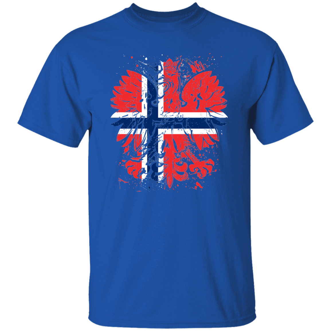 Polish Norweign Heritage T-Shirts CustomCat Royal S 