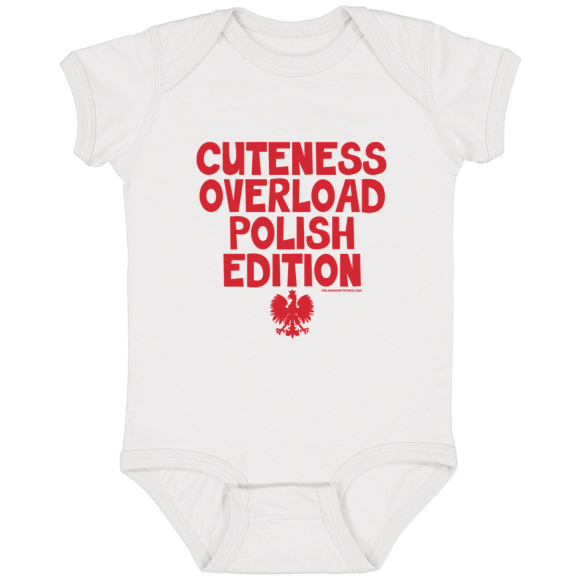 Cuteness Overlaod Polish Edition Infant Bodysuit Baby CustomCat White Newborn 