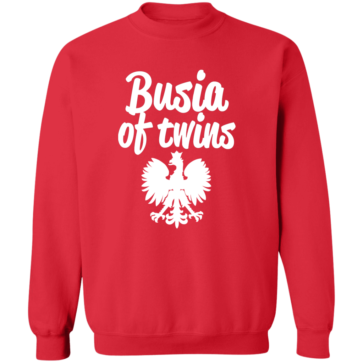 Busia of Twins Apparel CustomCat G180 Crewneck Pullover Sweatshirt Red S