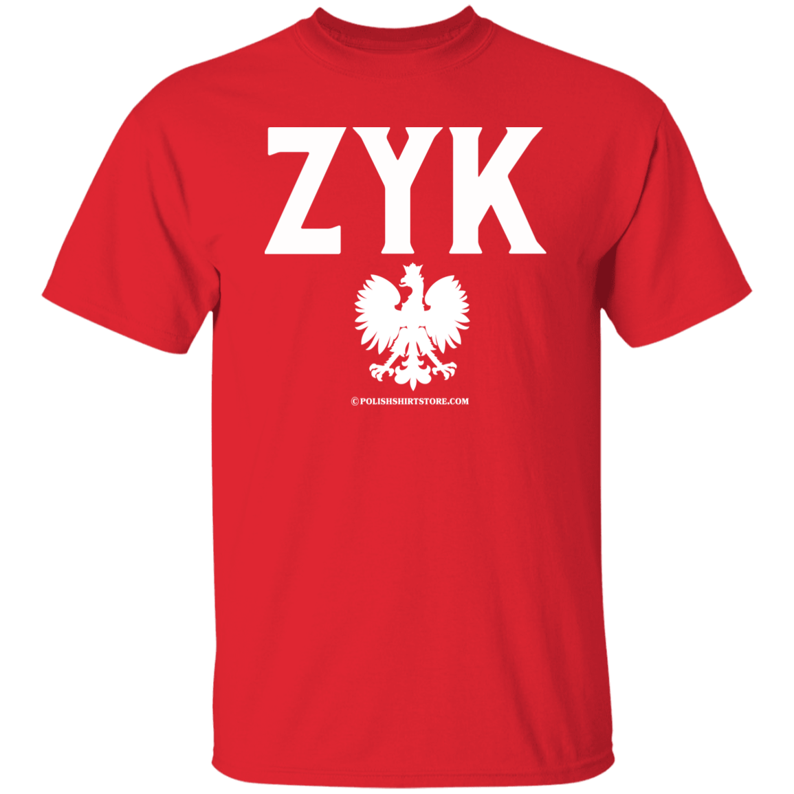 Polish Surname Ending in ZYK Apparel CustomCat G500 5.3 oz. T-Shirt Red S