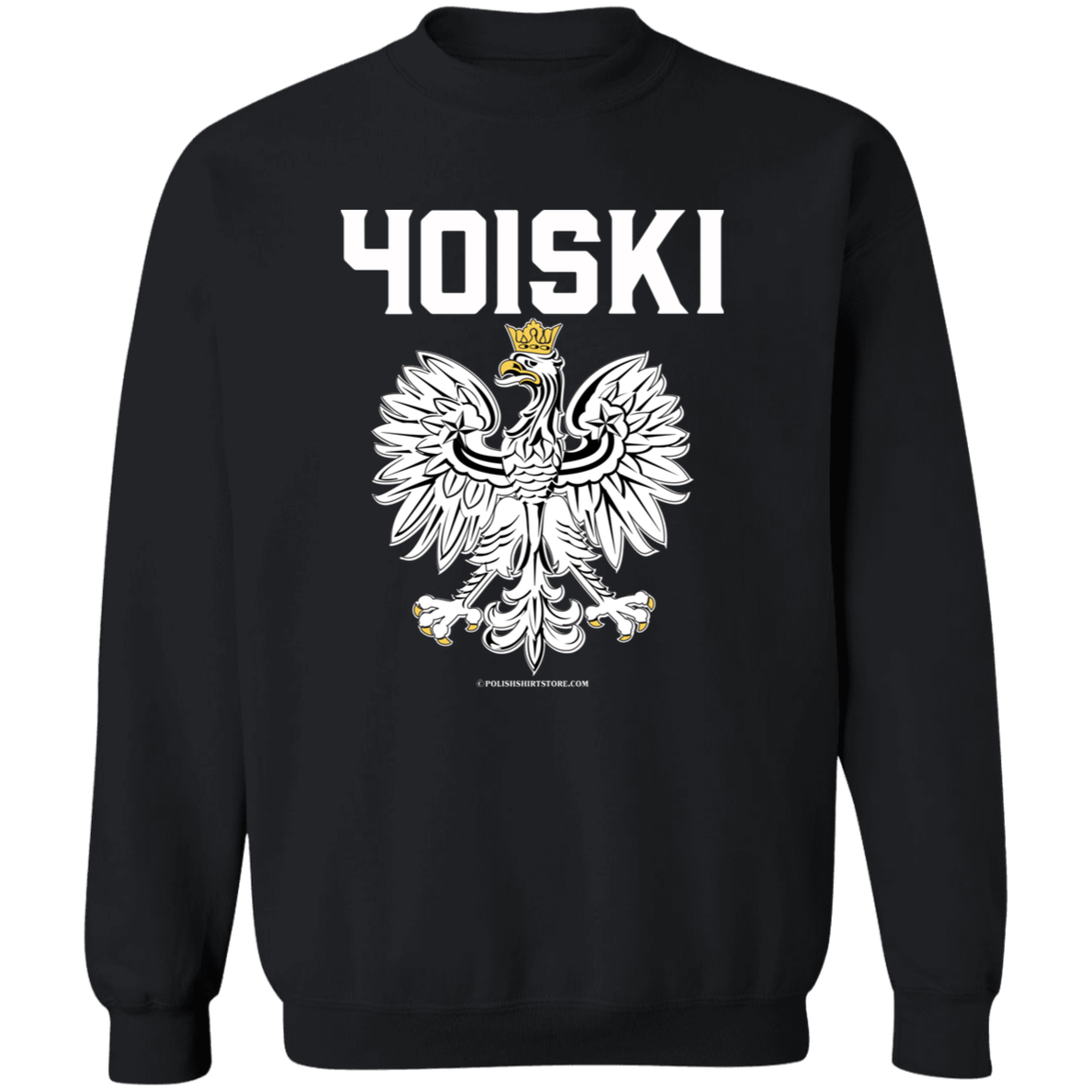 401SKI Apparel CustomCat G180 Crewneck Pullover Sweatshirt Black S