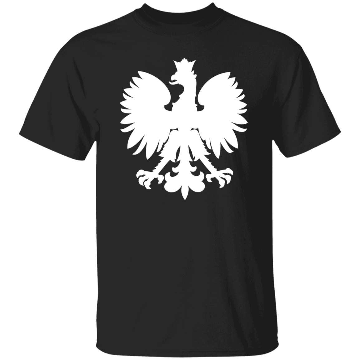 Polish White Eagle Apparel CustomCat G500 5.3 oz. T-Shirt Black S