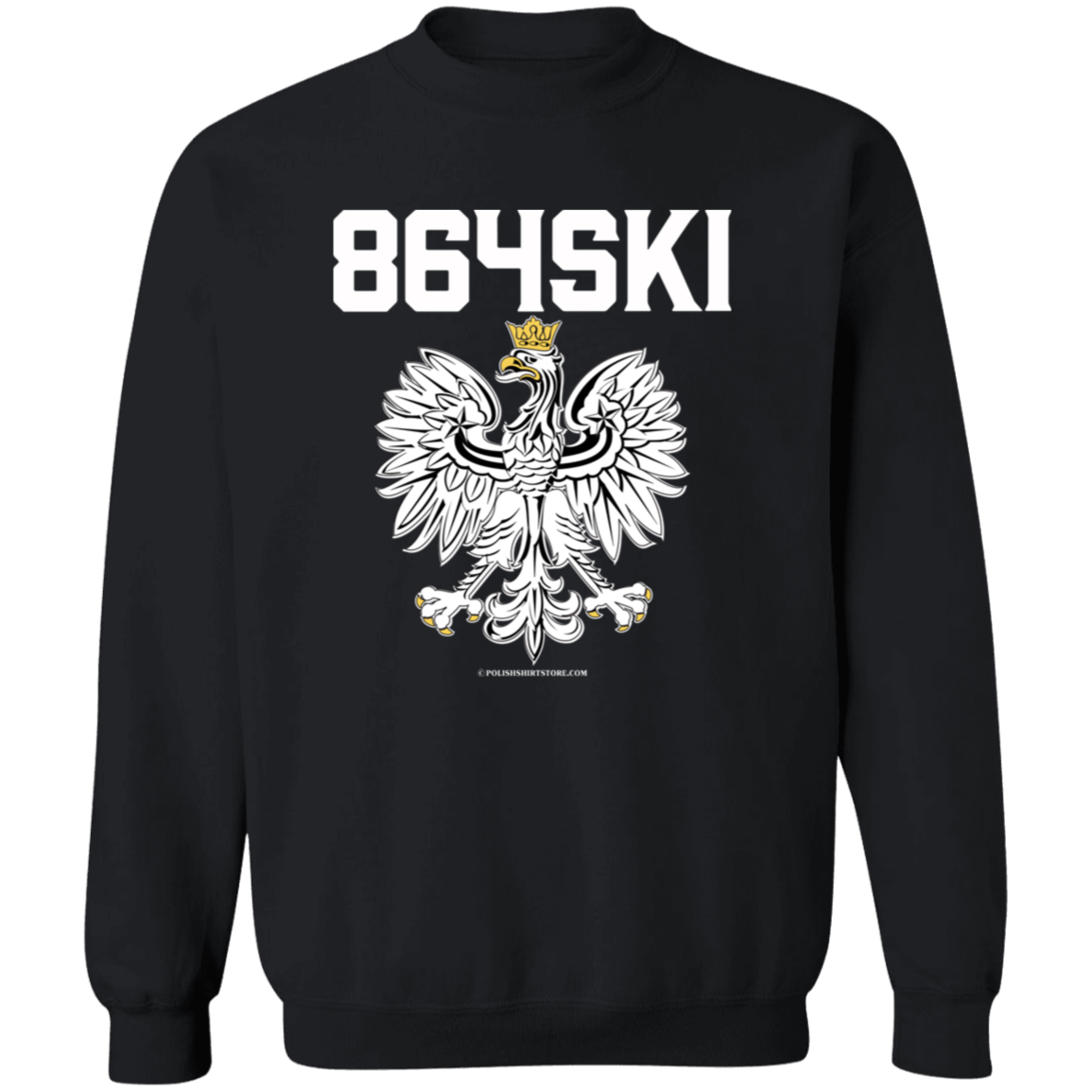 864SKI Apparel CustomCat G180 Crewneck Pullover Sweatshirt Black S