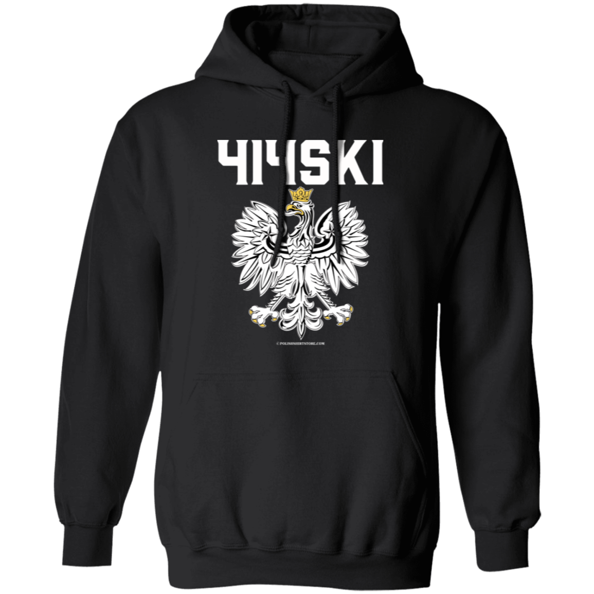 414SKI Apparel CustomCat G185 Pullover Hoodie Black S