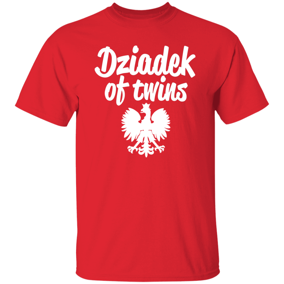Dziadek of Twins Apparel CustomCat G500 5.3 oz. T-Shirt Red S