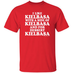 Kielbasa With A Side Of Kielbasa - G500 5.3 oz. T-Shirt / Red / S - Polish Shirt Store