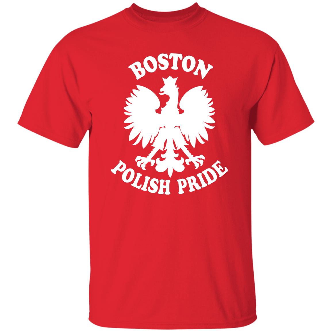 Boston Polish Pride Apparel CustomCat G500 5.3 oz. T-Shirt Red S