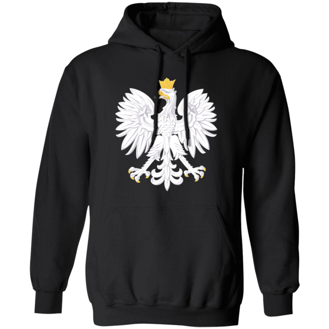 Polish Eagle Hoodie Sweatshirts CustomCat Black S 