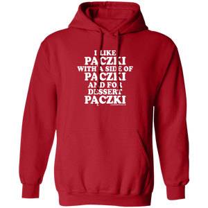 Paczki With A Side Of Paczki - G185 Pullover Hoodie / Red / S - Polish Shirt Store