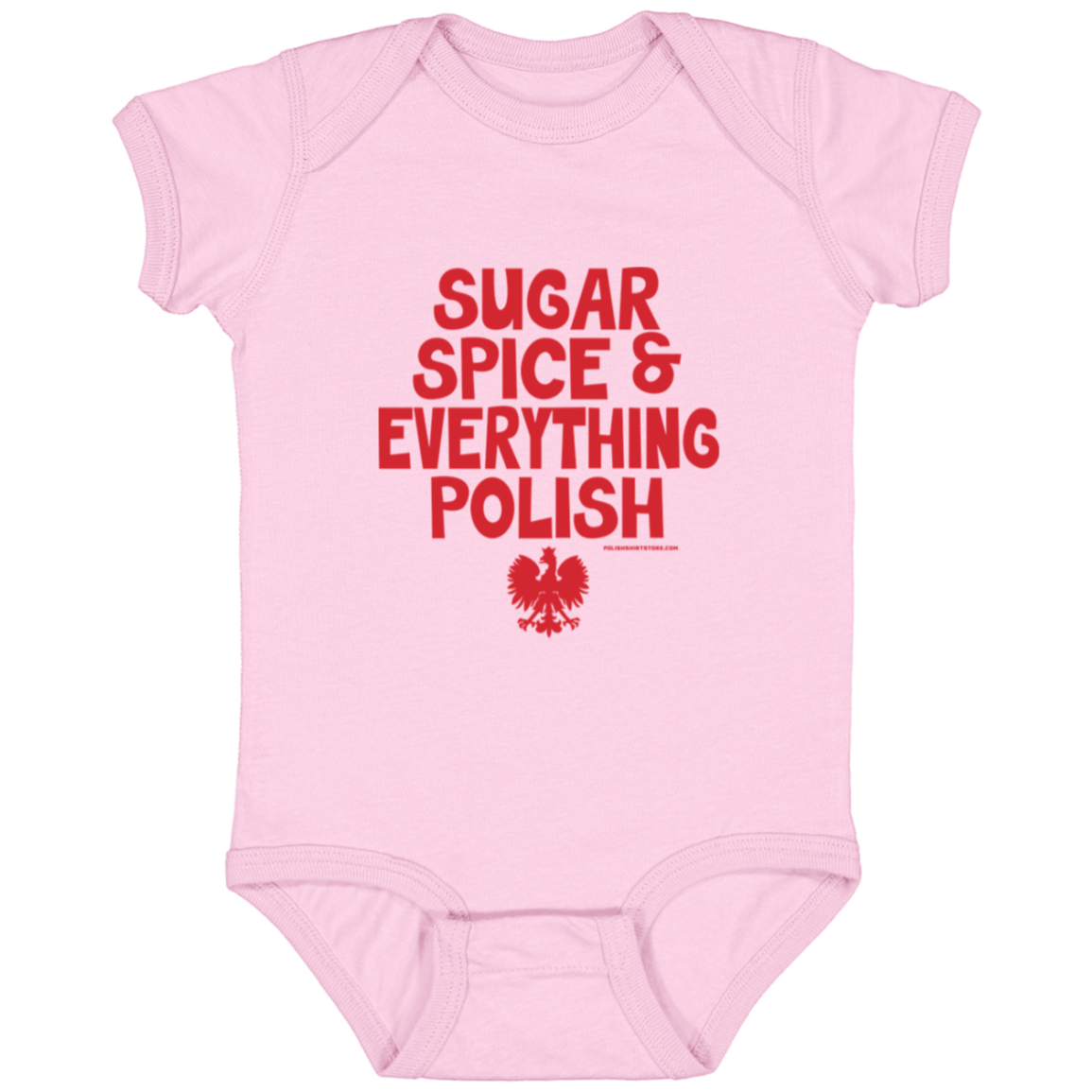 Sugar Spice & Everything Polish Infant Bodysuit Baby CustomCat Pink Newborn 