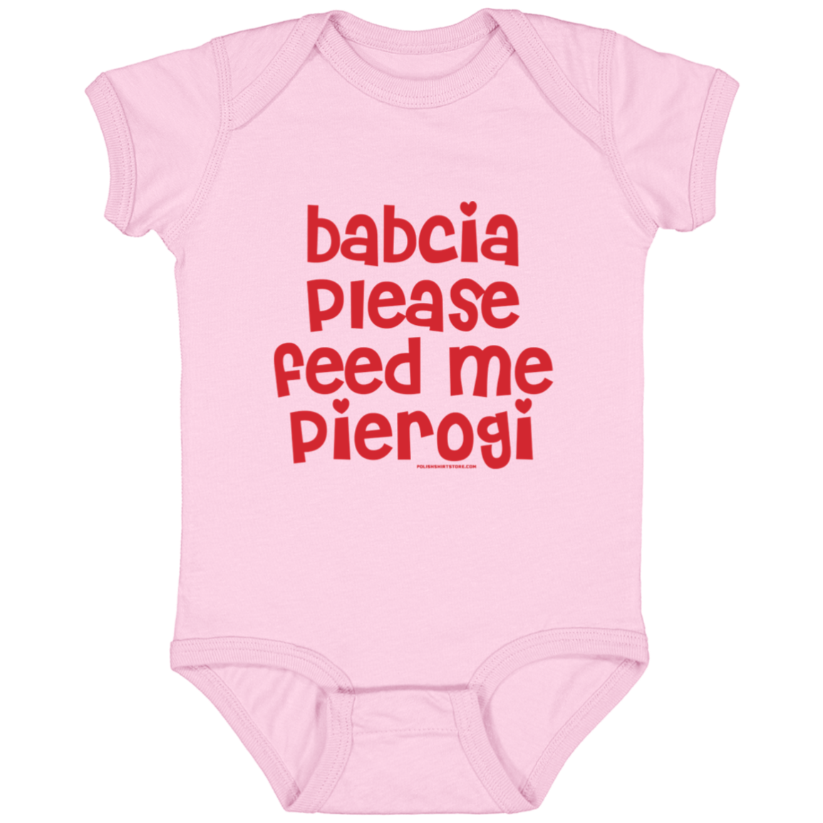 Babcia Please Feed Me Pierogi Infant Bodysuit Baby CustomCat Pink Newborn 
