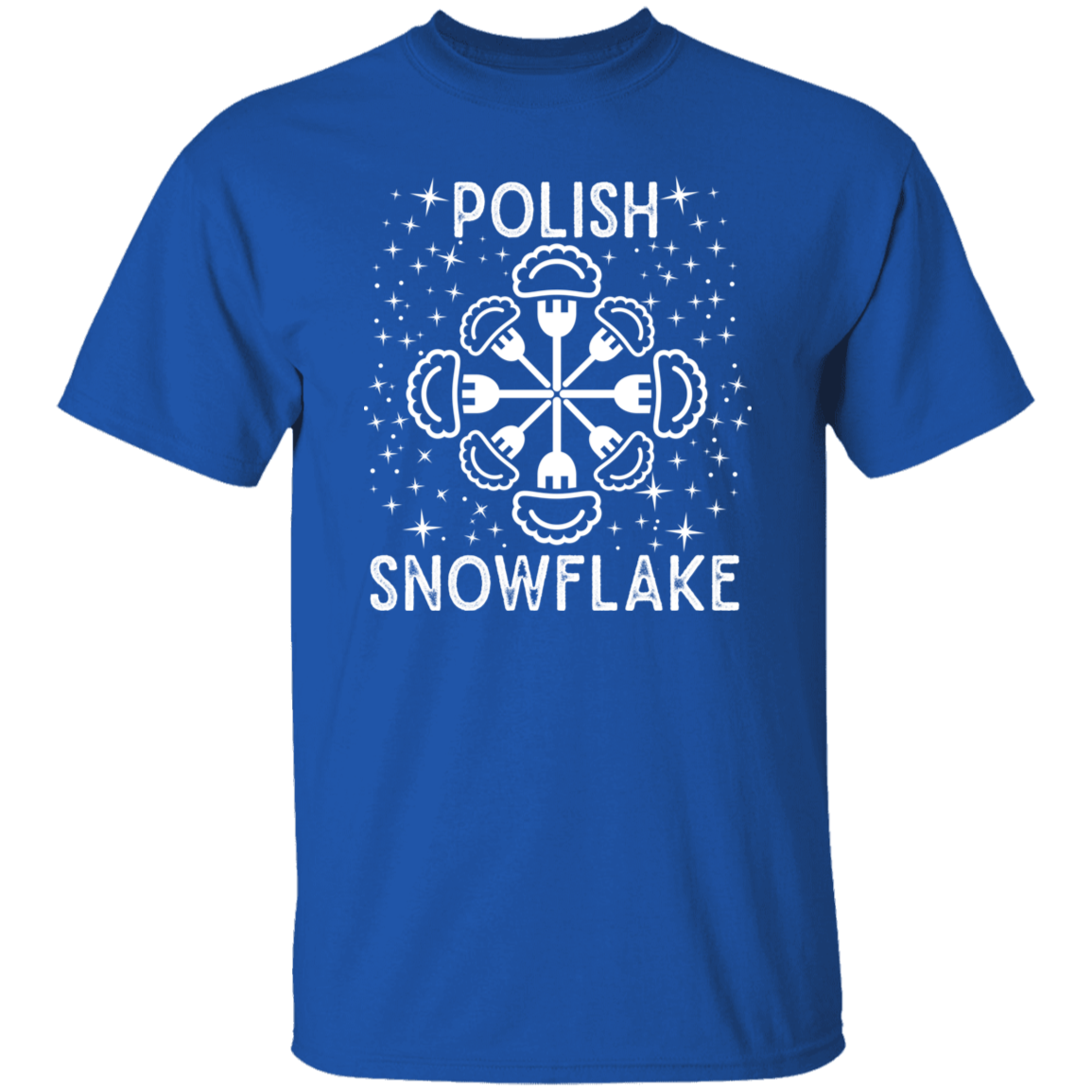 Polish Snowflake T-Shirt Apparel CustomCat G500 5.3 oz. T-Shirt Royal S